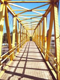 Bridge against sky in city