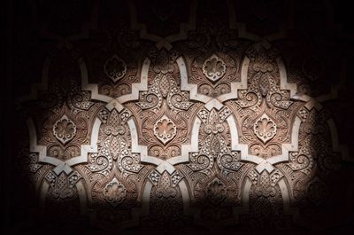 View of ornate ceiling of building