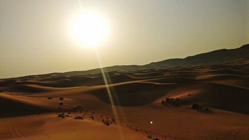 Scenic view of desert against sky