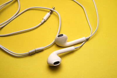 View of in-ear headphones