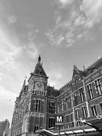 Low angle view of historic building against sky