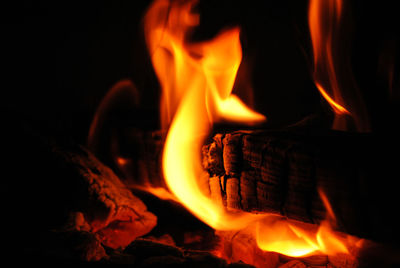 Close-up of bonfire