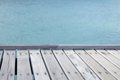 High angle view of pier over sea