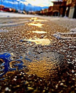 Surface level of road