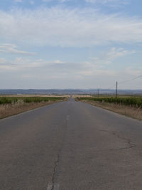 Road between wheat fields before harvest, colors of nature