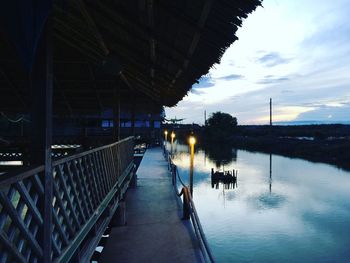 Bridge over river against sky