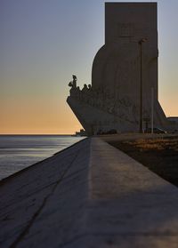 View of beach during sunset