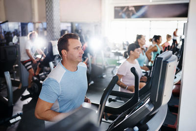 Women exercising at gym