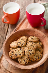 Close-up of cookies on table