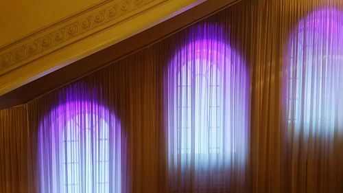 Close-up of illuminated purple lights