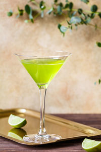 Close-up of drink on table