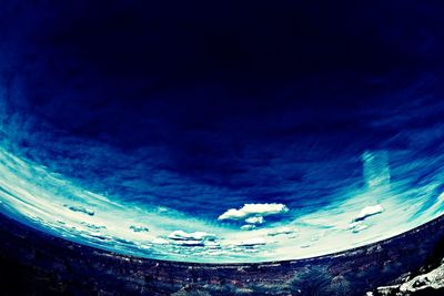 Scenic view of calm sea against blue sky