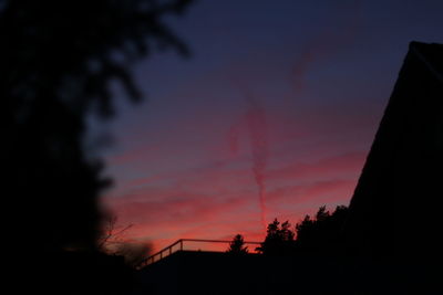 Low angle view of sky at sunset