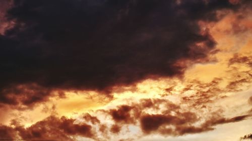 Low angle view of dramatic sky