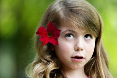 Close-up portrait of a girl