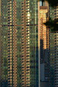 Full frame shot of modern buildings in city