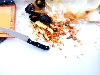 Close-up of objects on table