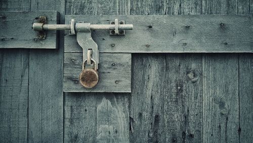 Close-up of wooden door