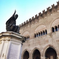 Low angle view of historical building