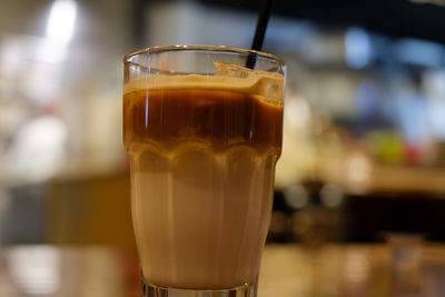 Close-up of drink in glass