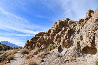 Scenic view of rocky mountains against sky