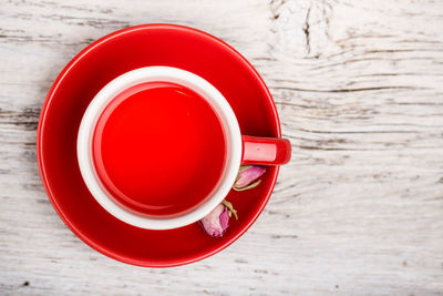 Directly above shot of coffee on table