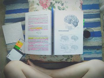 Full length of woman standing on tiled floor