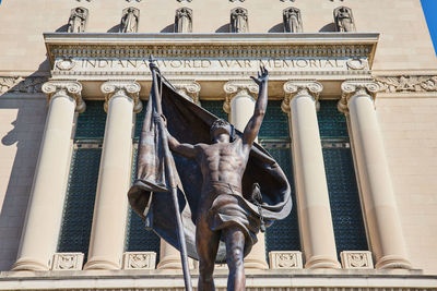 Low angle view of statue