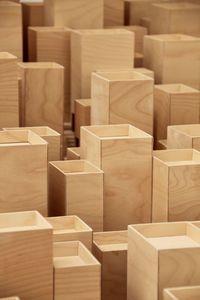 Full frame shot of wooden boxes