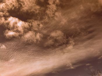 Low angle view of cloudscape against sky