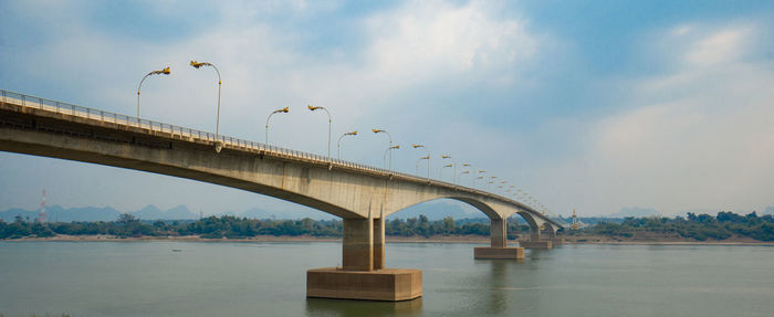 Bridge over river against sky