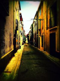 Narrow alley in city