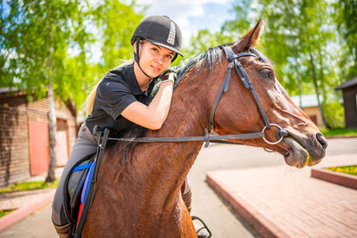 Close-up of horse standing outdoors