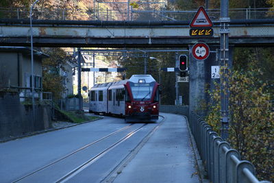 Train at railroad station