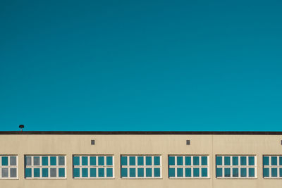 Exterior of building against clear blue sky