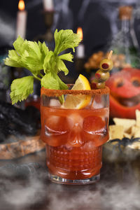 Close-up of drink on table