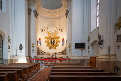 Interior of church