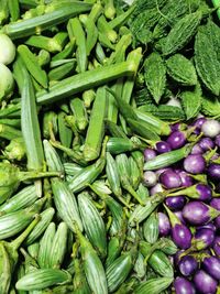 Full frame shot of vegetables at market