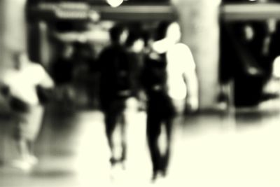 Defocused image of man