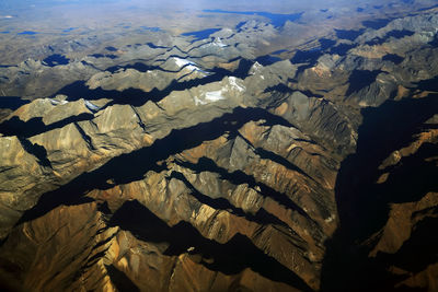 Aerial view of mountain range