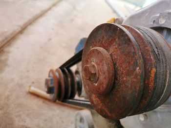 Close-up of old rusty metal