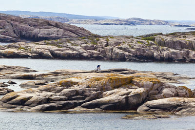 Rocky coast view in the archipelago on west cost in sweden