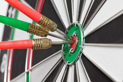 Close-up of dartboard