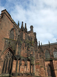 Low angle view of historical building against sky