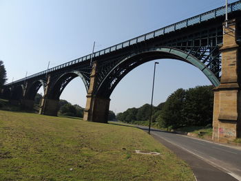 Bridge against clear sky