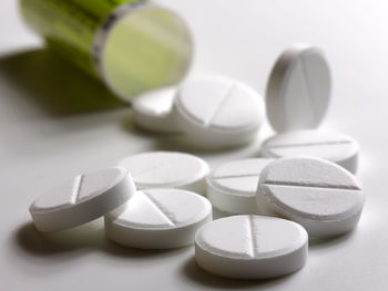 Close-up of objects on table