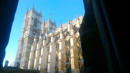 Low angle view of buildings in city