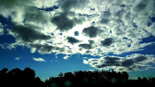 Low angle view of cloudy sky