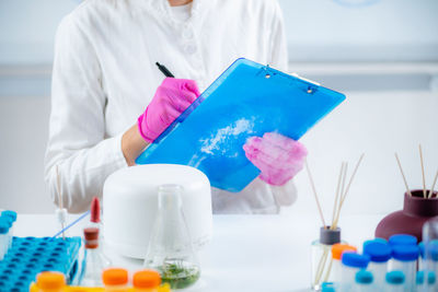 Fragrance laboratory analysis, aromatherapy essential oil diffuser and science data analyst 