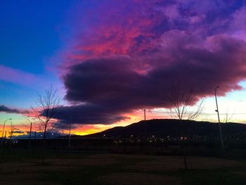 Clouds over landscape